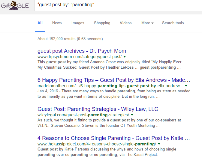 guest post by parenting search results