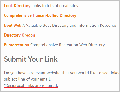 reciprocal link program