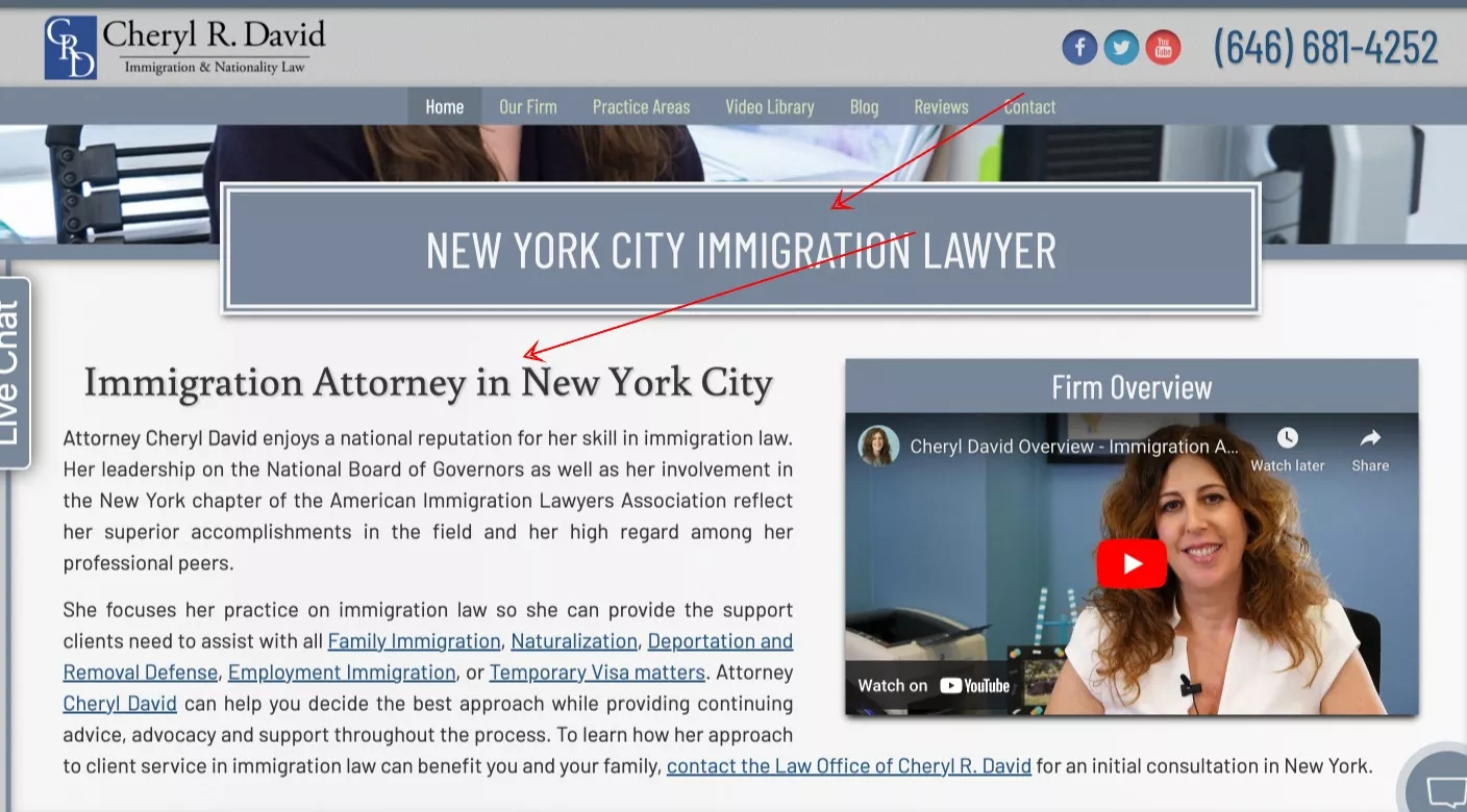 localize on-page SEO for immigration lawyers