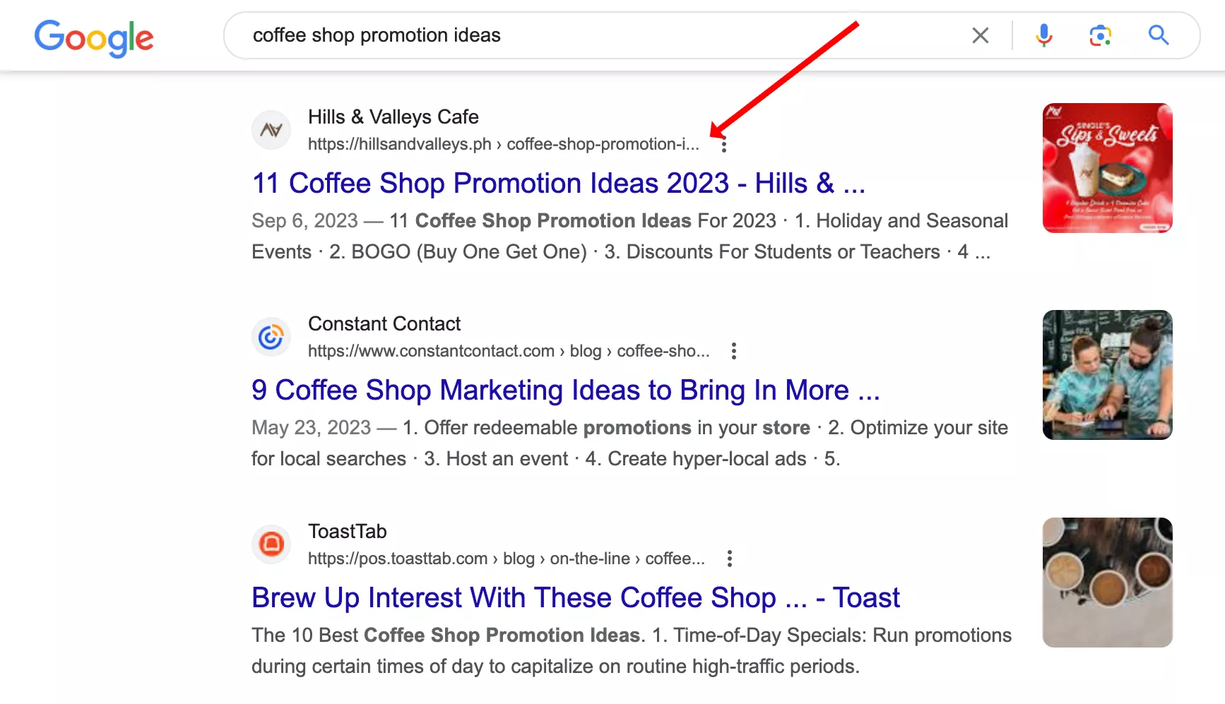 coffee shop promotion ideas ranking