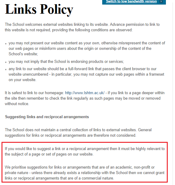 links-policy