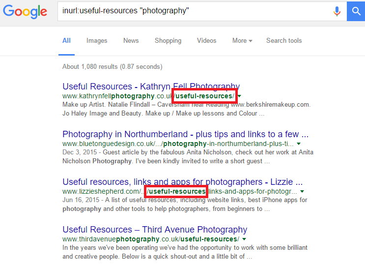 inurl useful resources photography