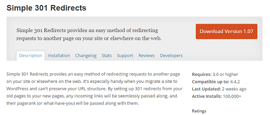 simple 301 redirects