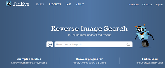 tineye homepage