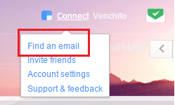 find an email connect