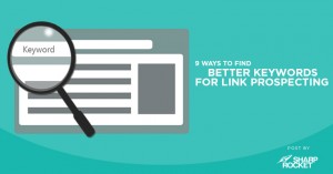 find better keywords link prospecting