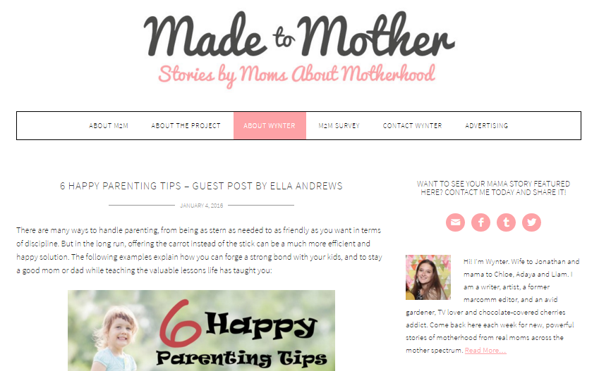 made to mother articles