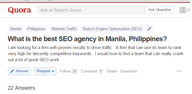 quora best seo agency