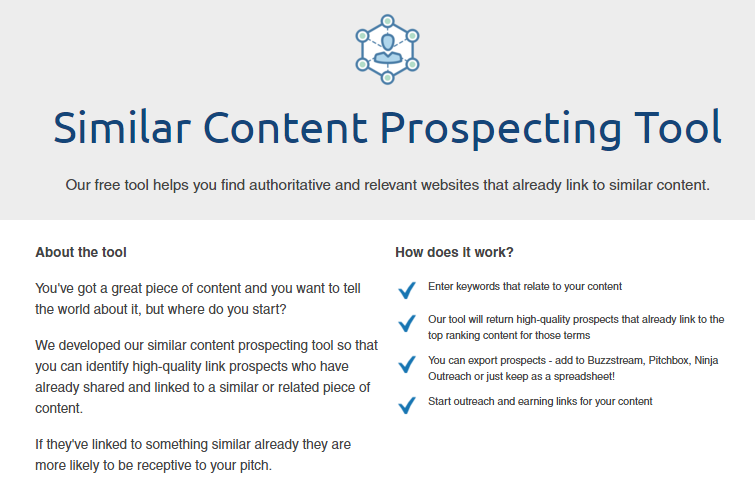 similar content prospecting tool