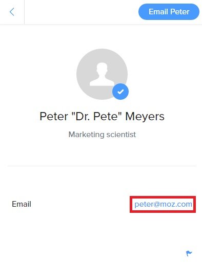 email hunter found dr pete email address