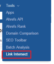 ahrefs link intersect