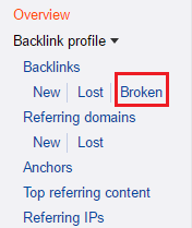 backlinks section broken ahrefs
