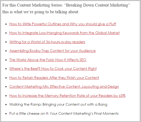 content marketing series seo hacker