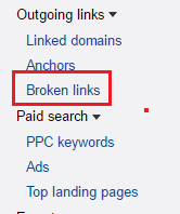 outgoing broken links ahrefs