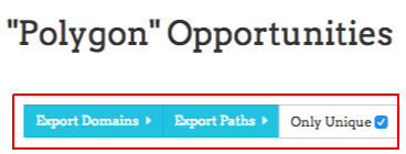 export domains paths unique link prospector