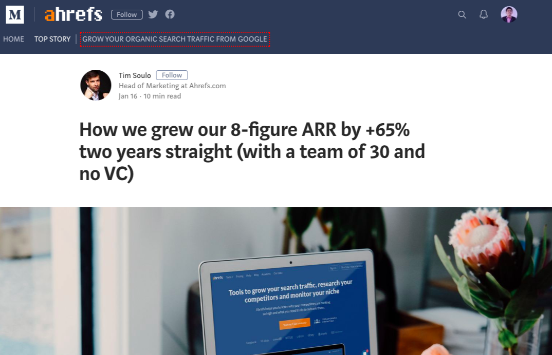 ahrefs growth