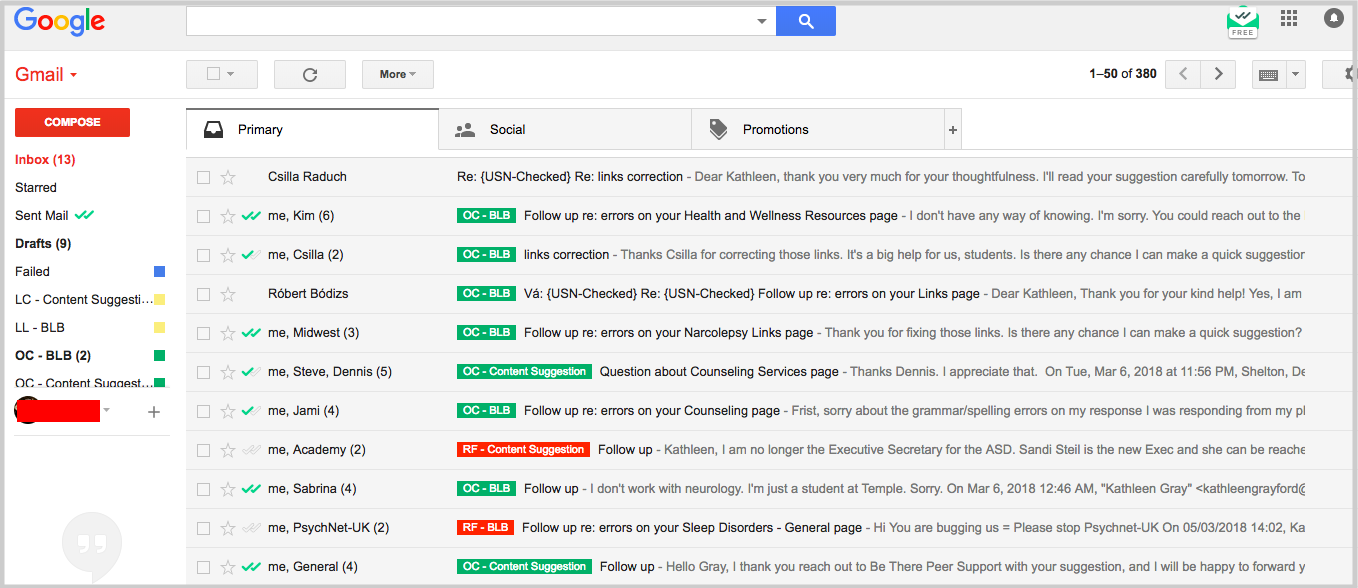 gmail for outreach