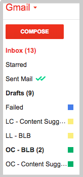 gmail labels