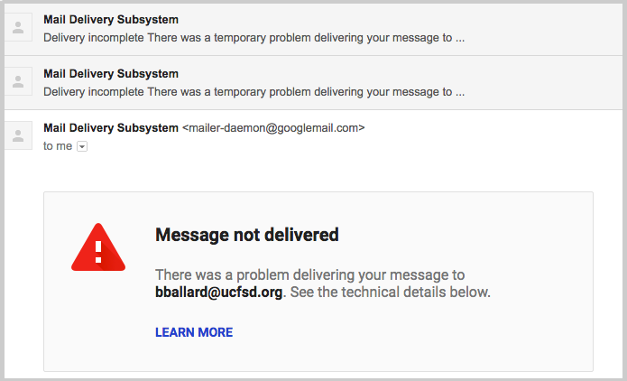 Failed emails перевод. Mail delivery перевод.