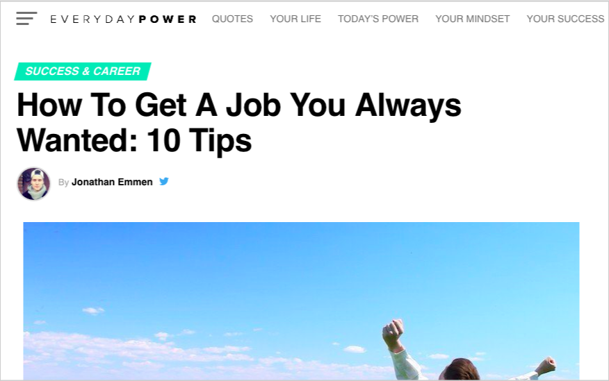 how to get a job article
