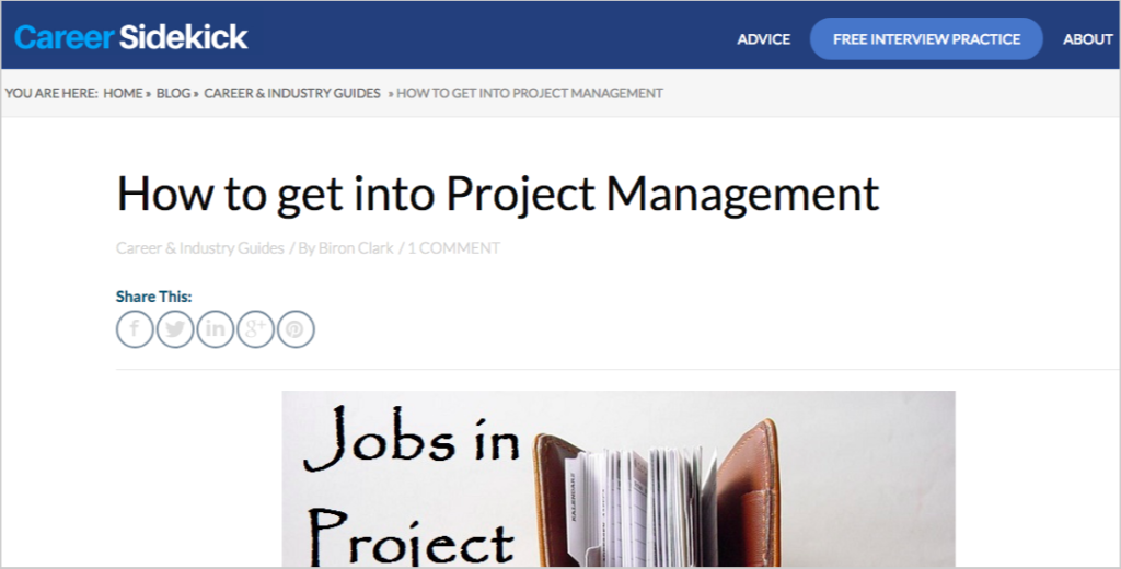 how to get a job project management