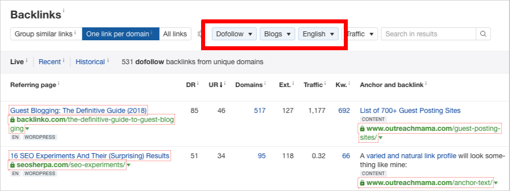 dofollow backlinks