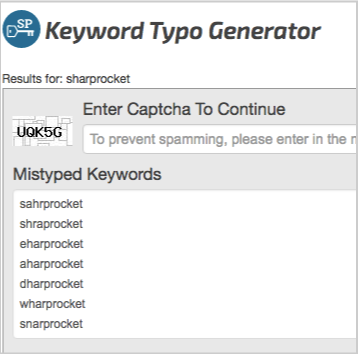 keyword typo generator