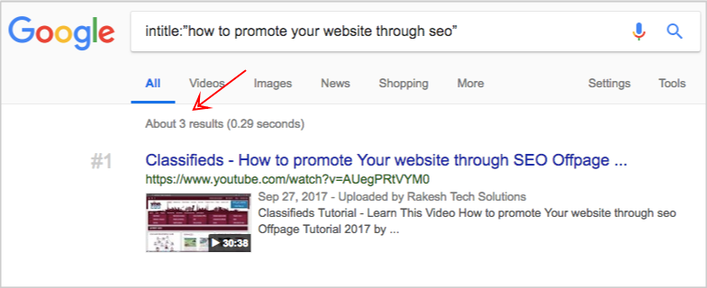 google search how to promote your website