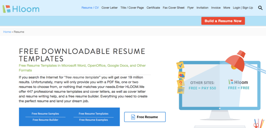 hloom resume templates