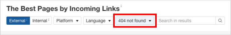 ahrefs 404 not found pages