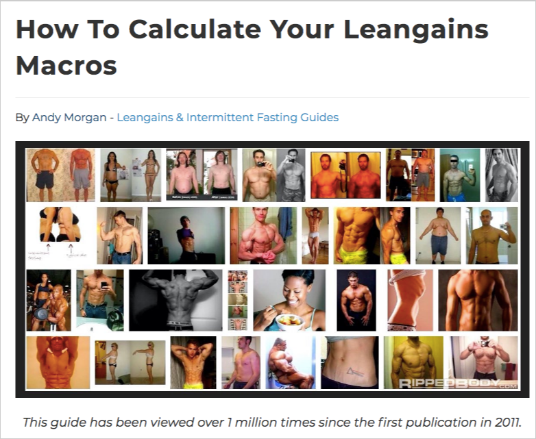 how to calculate leangains personal training