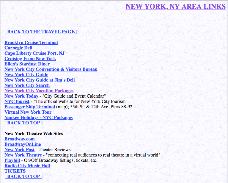 new york links page