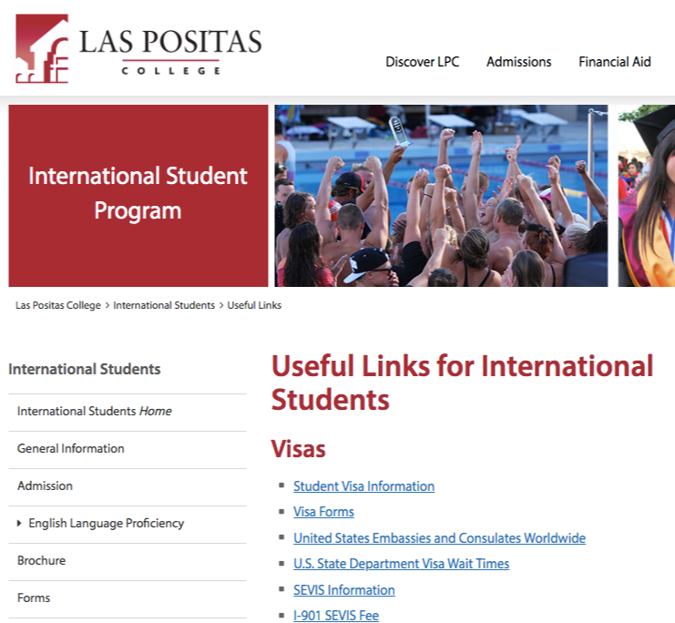 useful links for international students