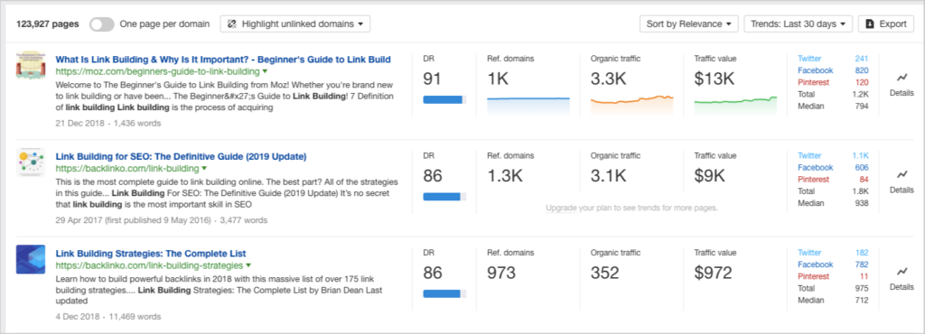 ahrefs content explorer search