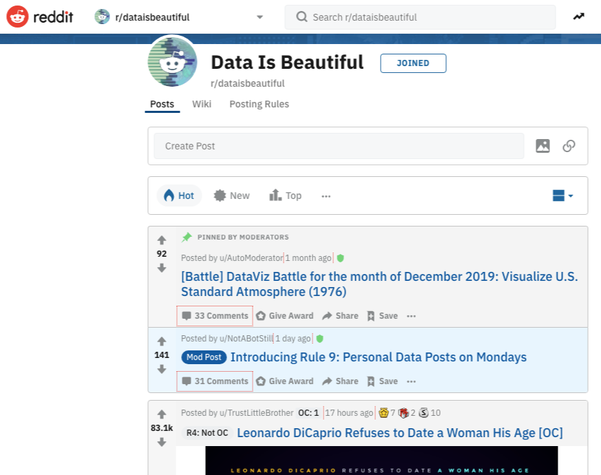 data is beautiful reddit
