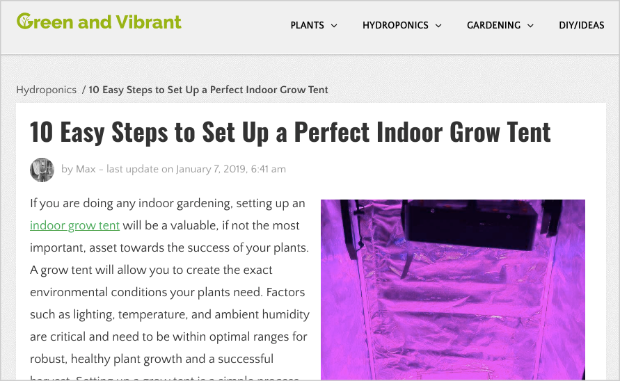 indoor grow tent