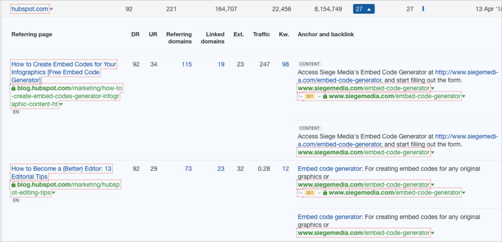 referring domains referring pages ahrefs