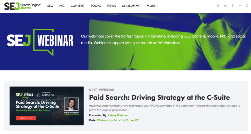 search engine journal webinar series