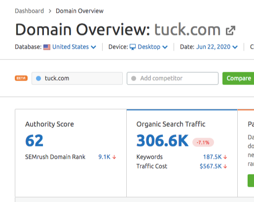 semrush tuck