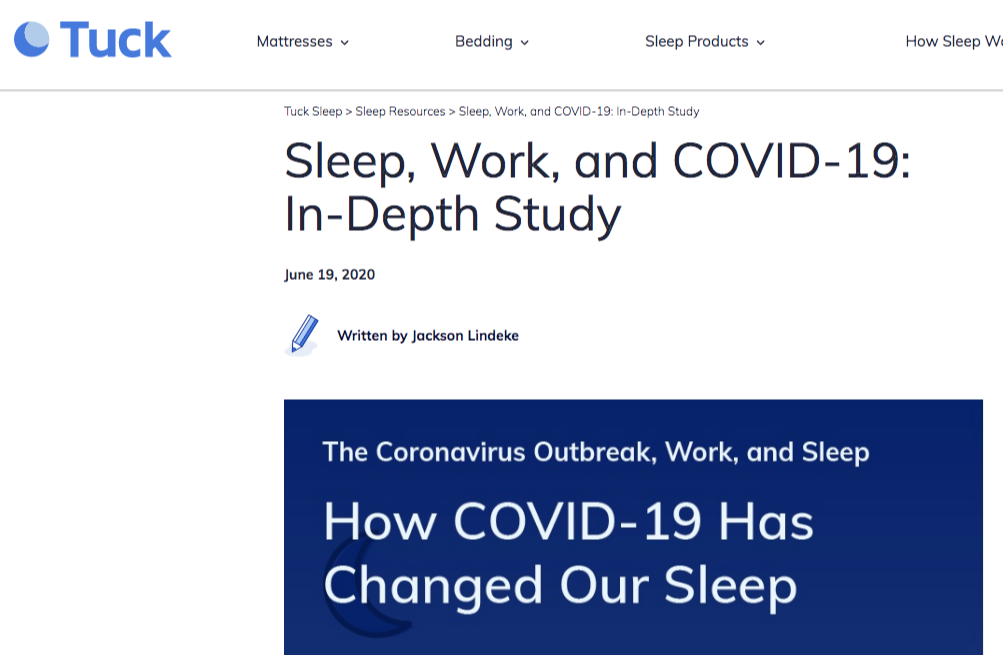 sleep covid 19 study