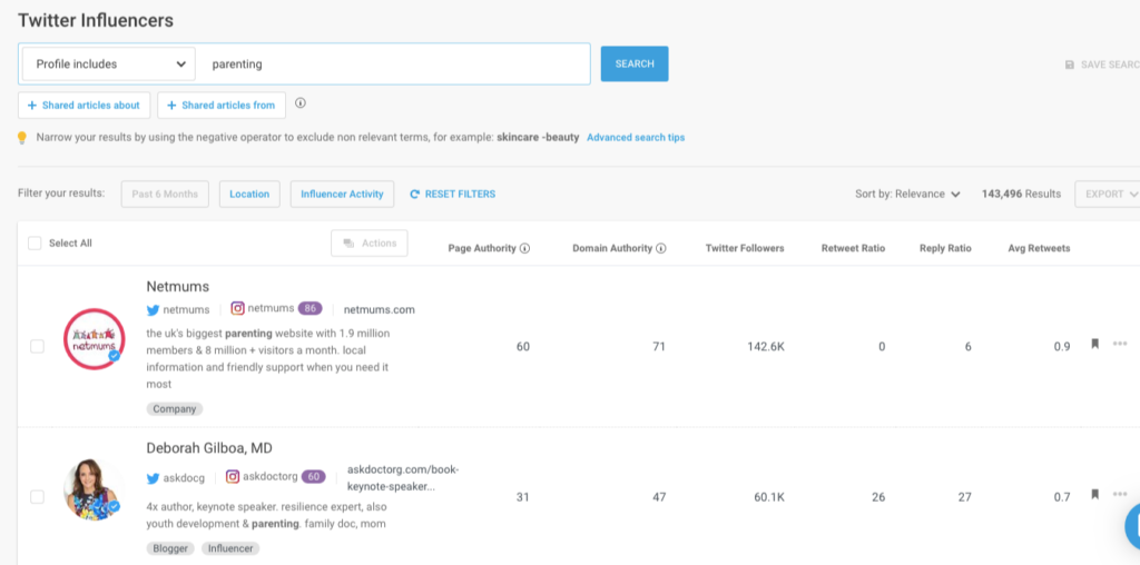 buzzsumo twitter influencers