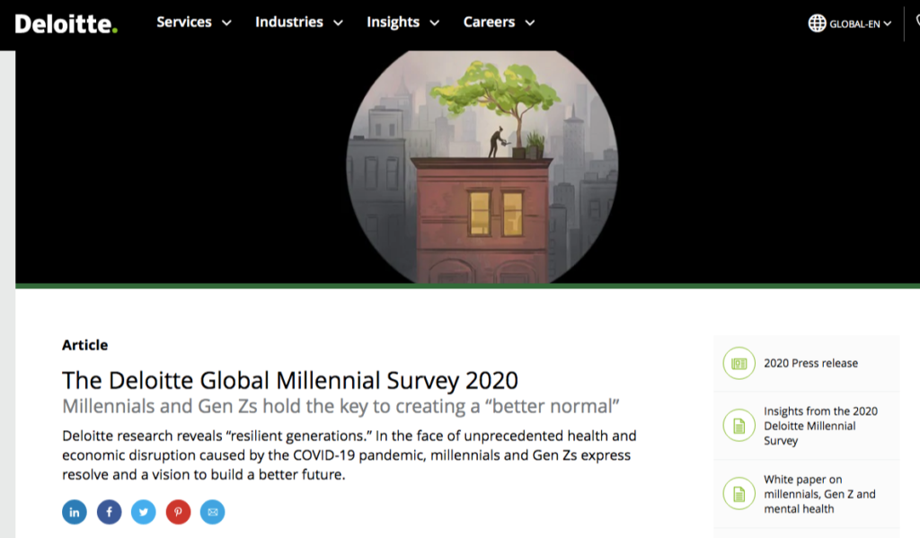deloitte global millennial survey