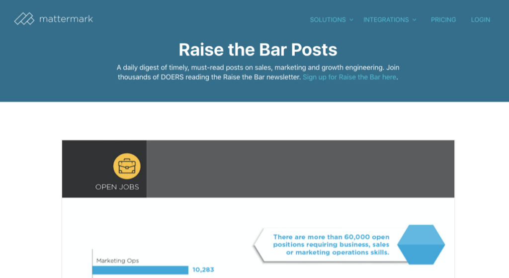 mattermark raise the bar