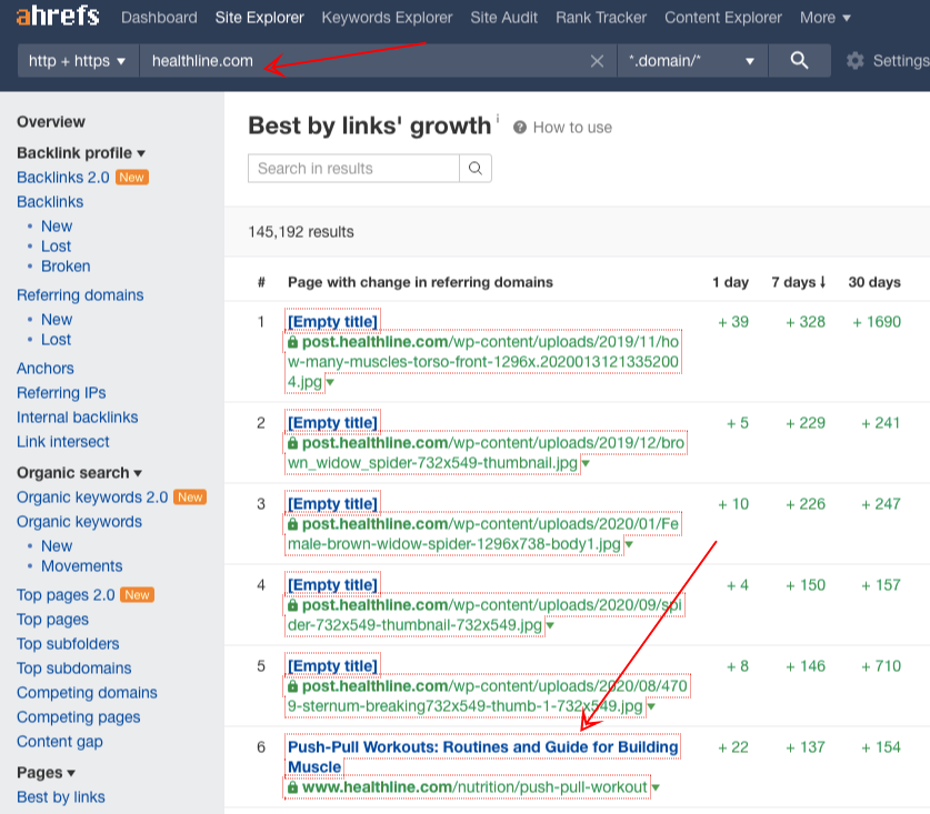 ahrefs best by links growth