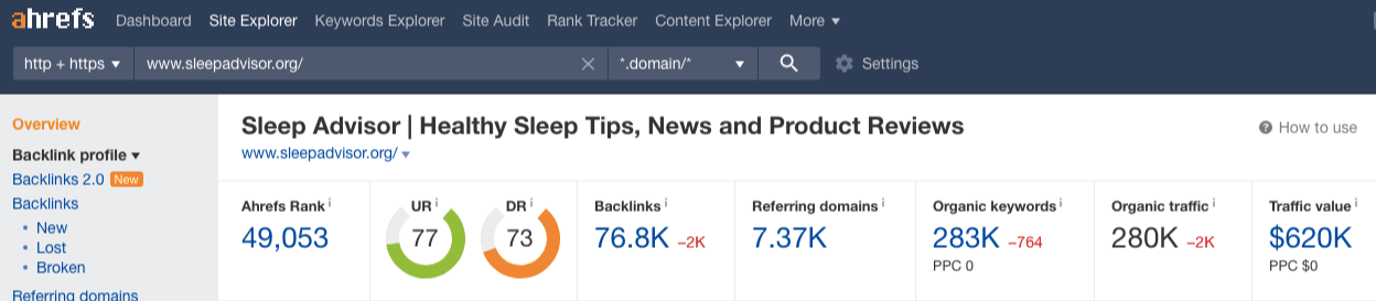 ahrefs link explorer