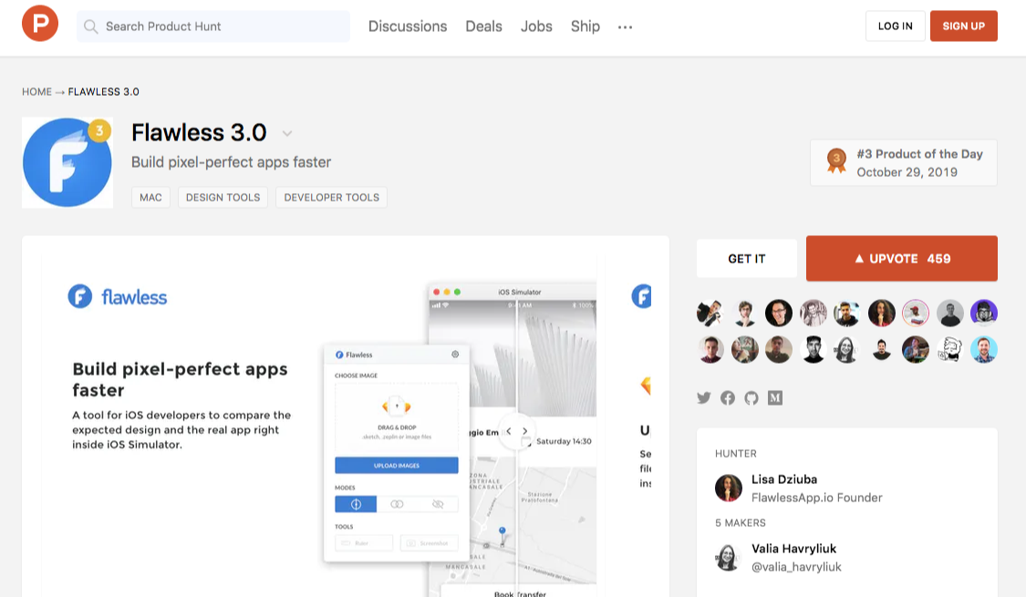 product hunt flawless