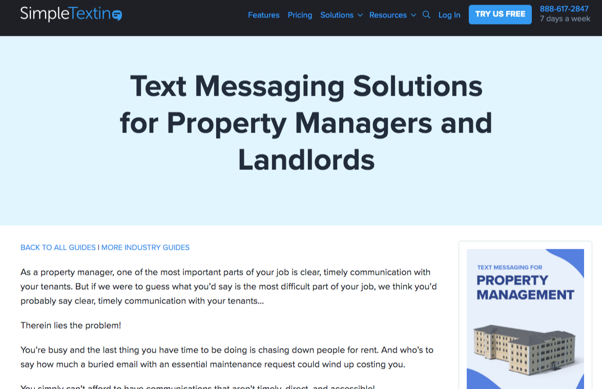 simpletexting property management