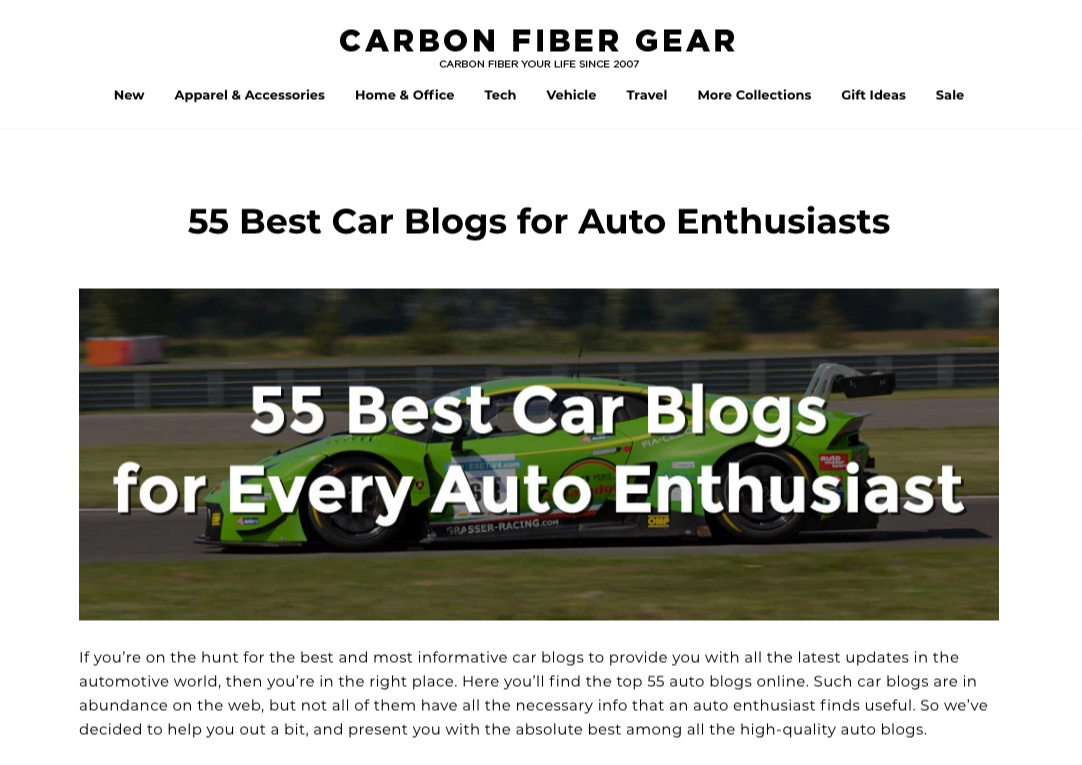 carbon fiber gear top car blogs