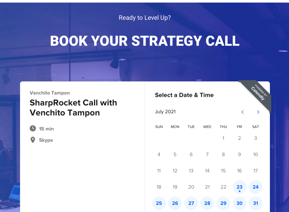 book strategy call session sharprocket