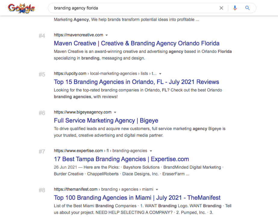 branding agency florida google search